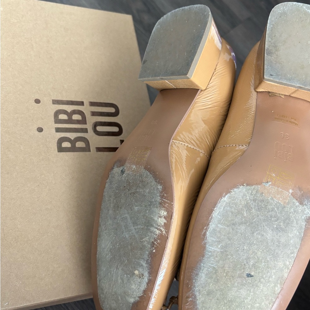 Tan Flats with Bow Detail and Comfort Insole - Picture 3 of 6